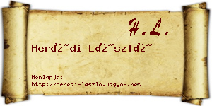Herédi László névjegykártya
